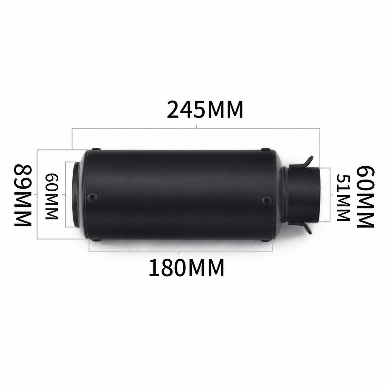 Escape deportivo universal para moto acero inoxidable - 3
