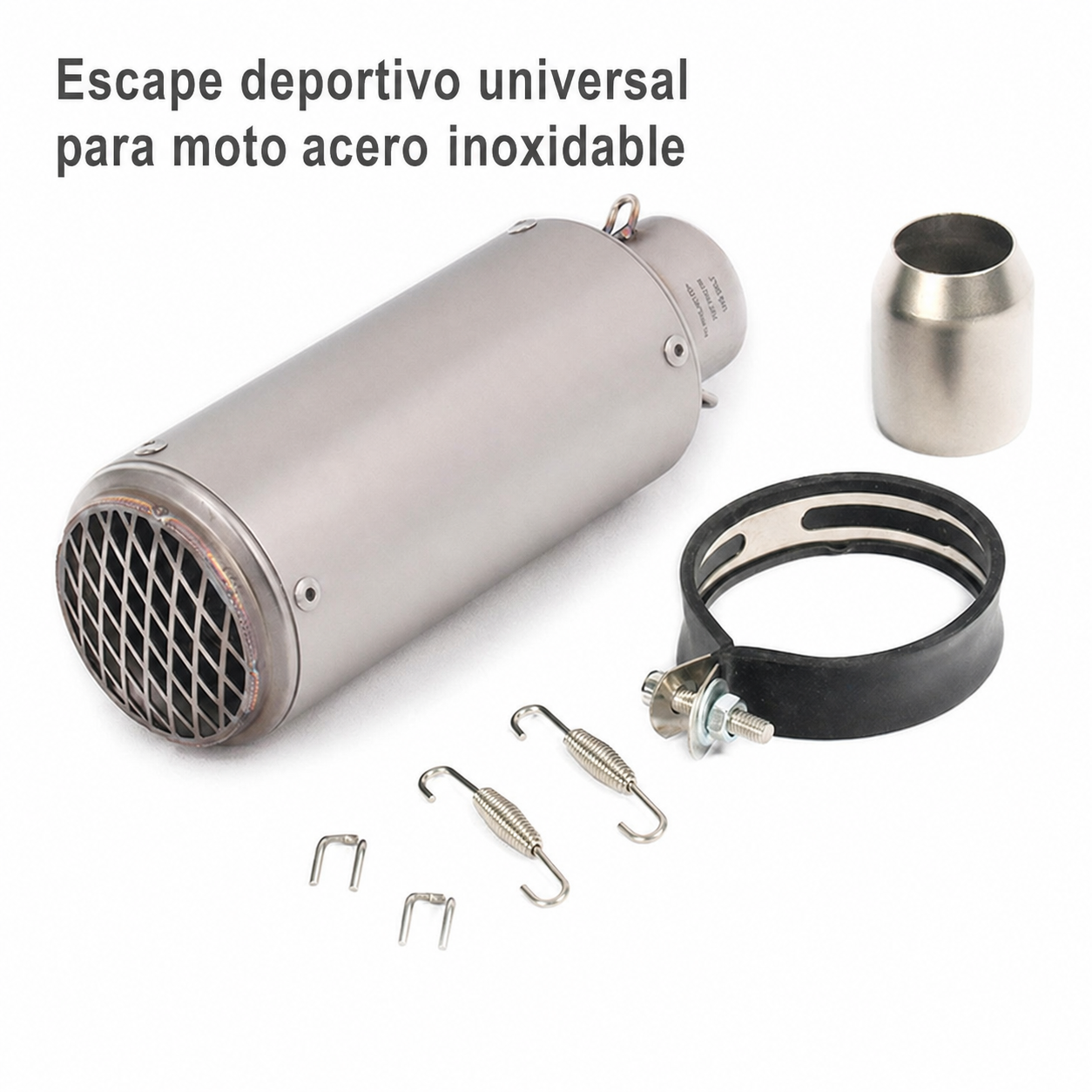Escape deportivo universal para moto acero inoxidable - 8