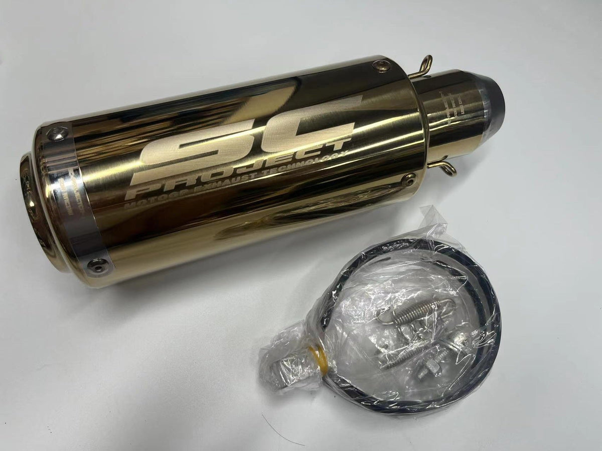 Escape deportivo universal para moto acero inoxidable