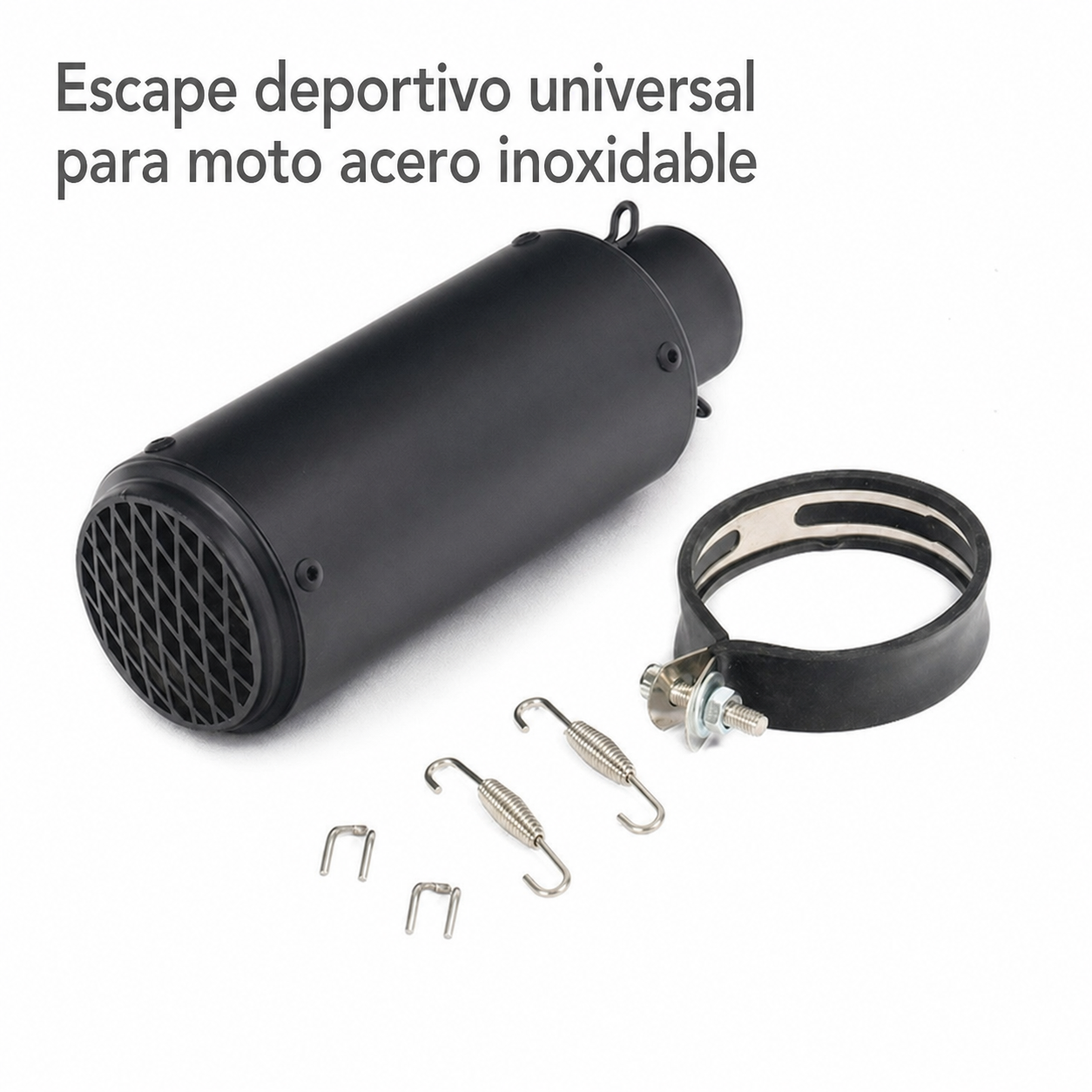 Escape deportivo universal para moto acero inoxidable