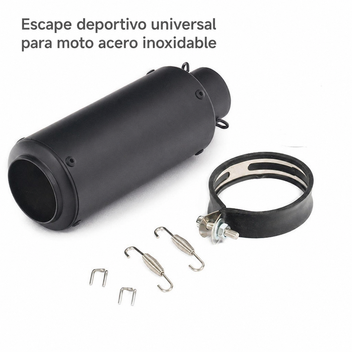 Escape deportivo universal para moto acero inoxidable