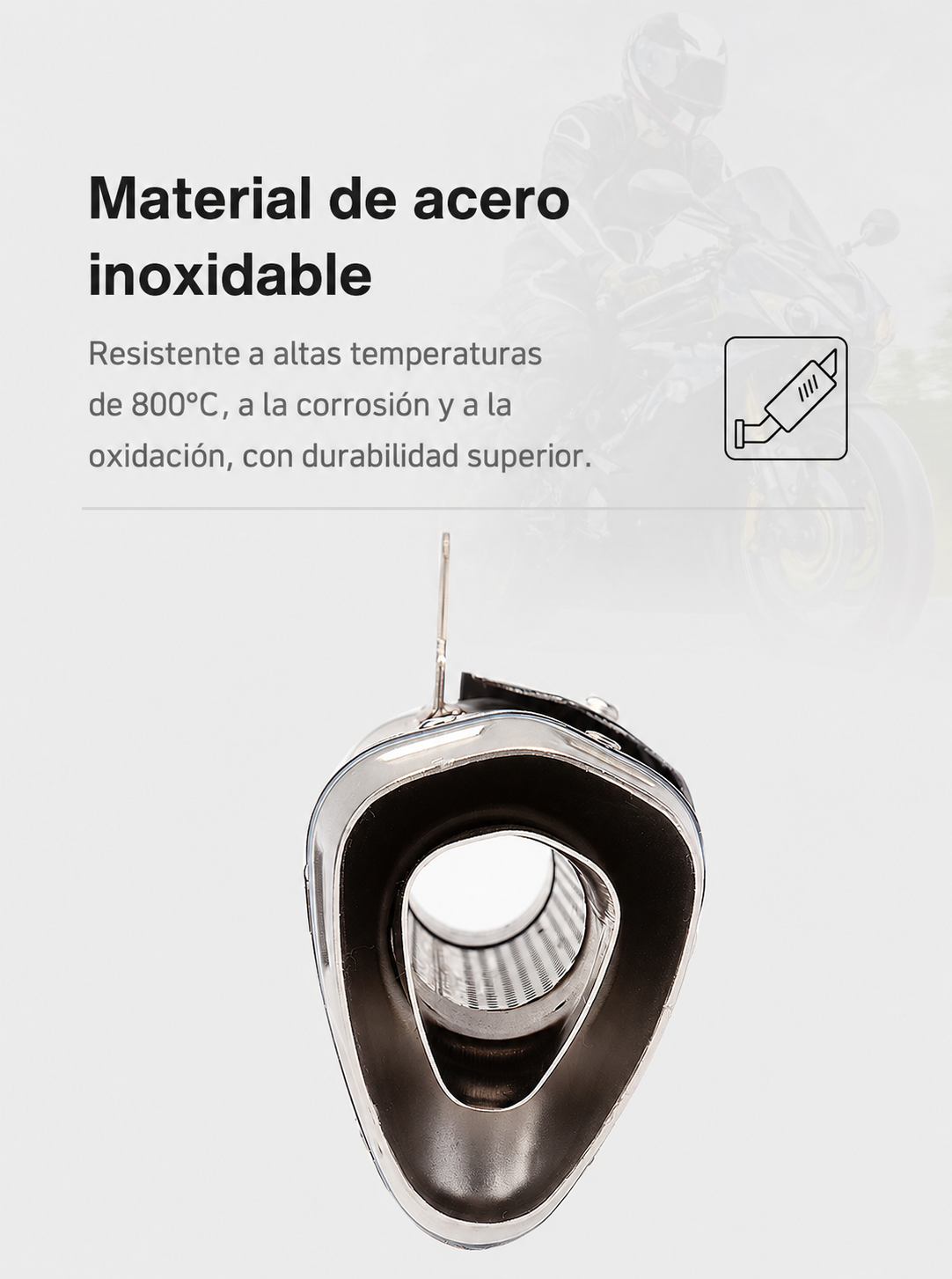 Escape Universal Moto Acero Inox Tapa Fibra de Carbono - 15