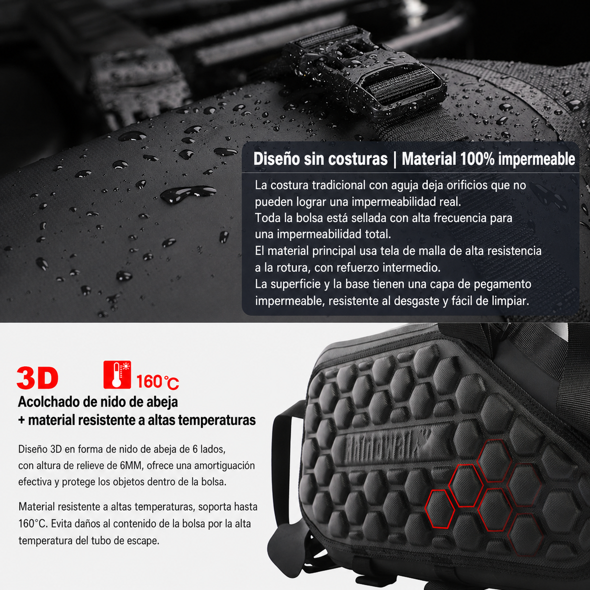 Bolsa Lateral Impermeable Rhinowalk para Moto MT1428 - 5