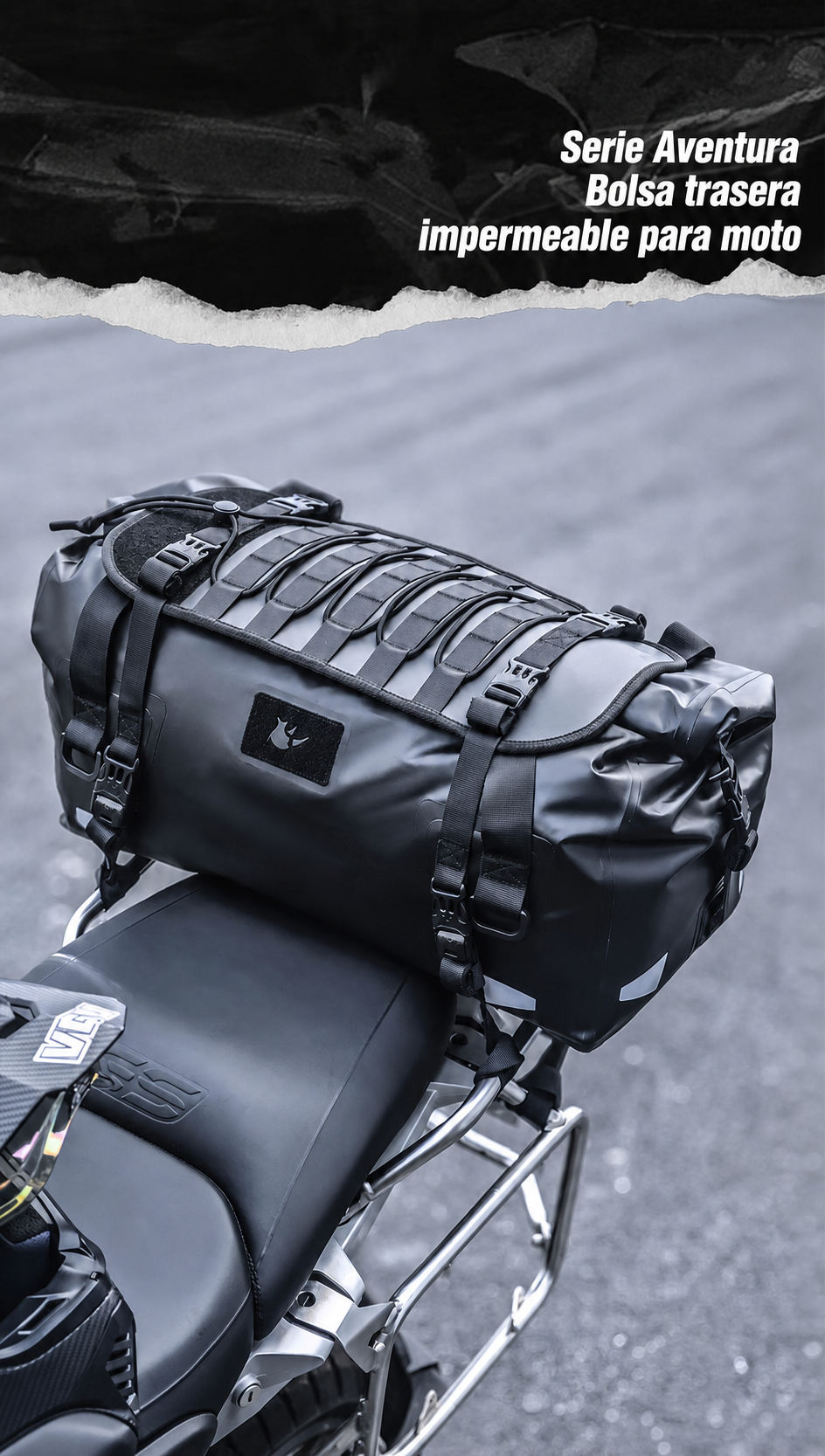 Bolsa Trasera Moto Rhinowalk 40L Impermeable - 13
