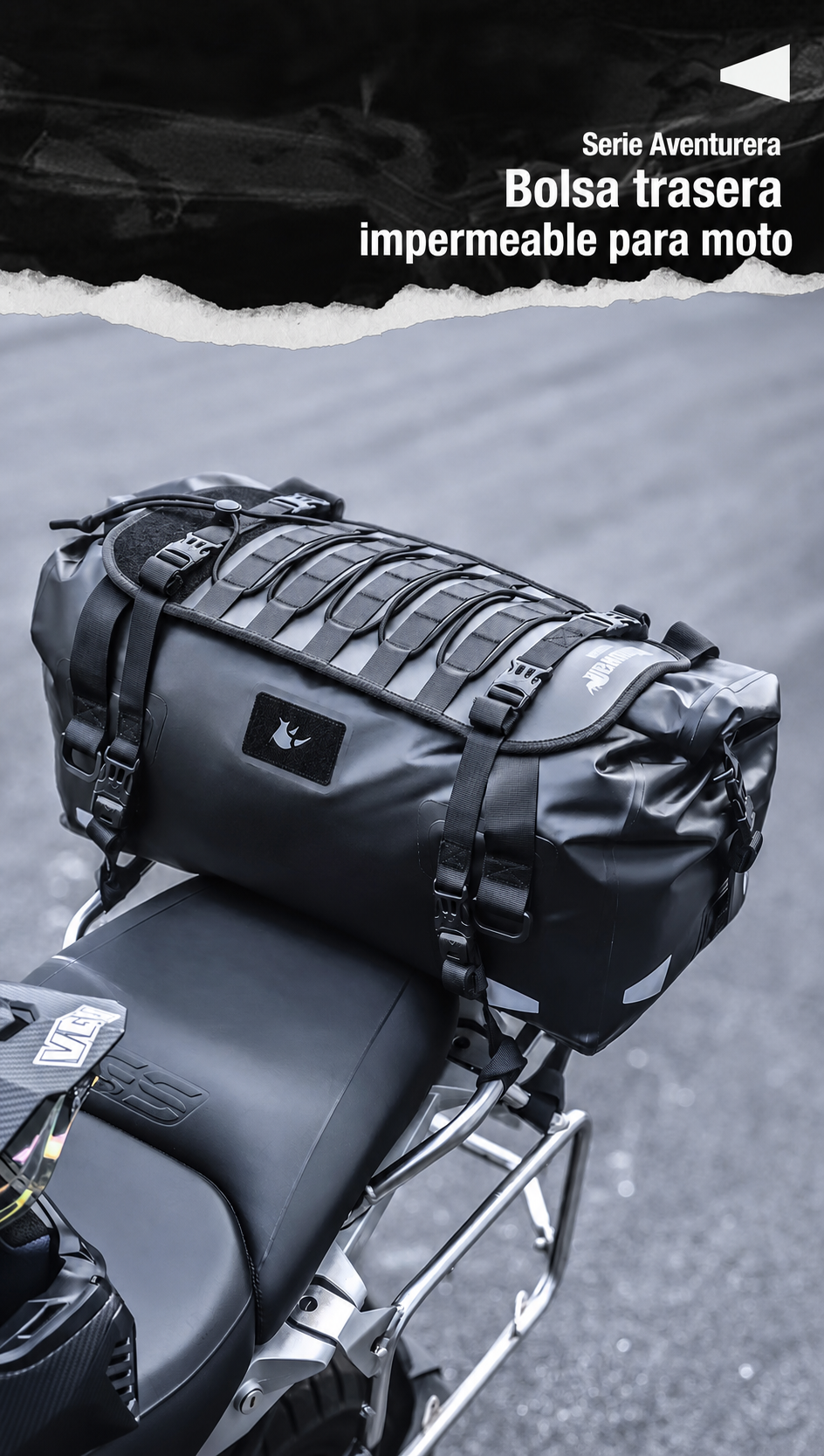 Bolsa Trasera Moto Rhinowalk 40L Impermeable - 14