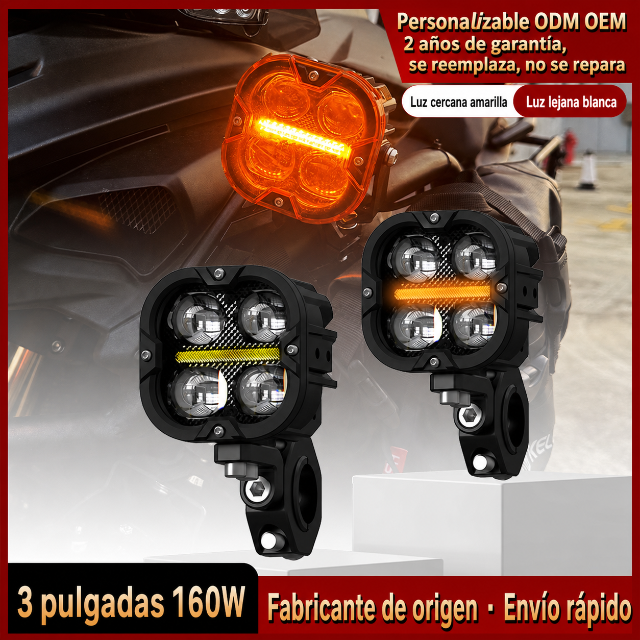 Faro LED Offroad 160W F43pro para Defensa y Columna A - 2