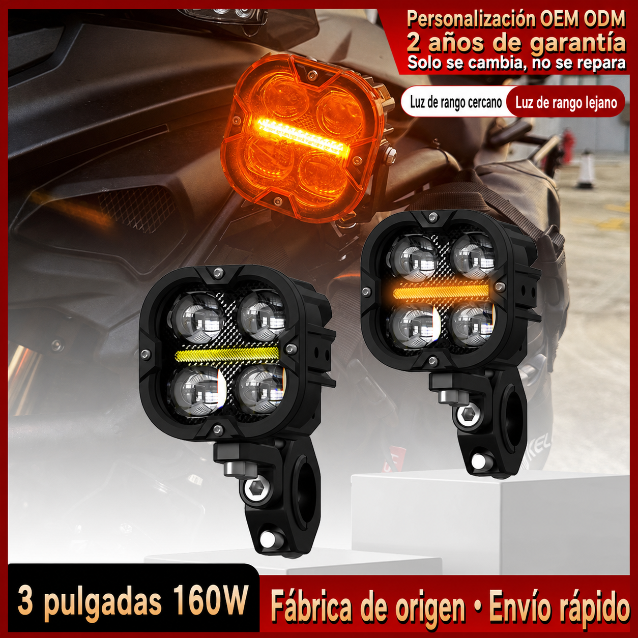 Faro LED Offroad 160W F43pro para Defensa y Columna A - 1