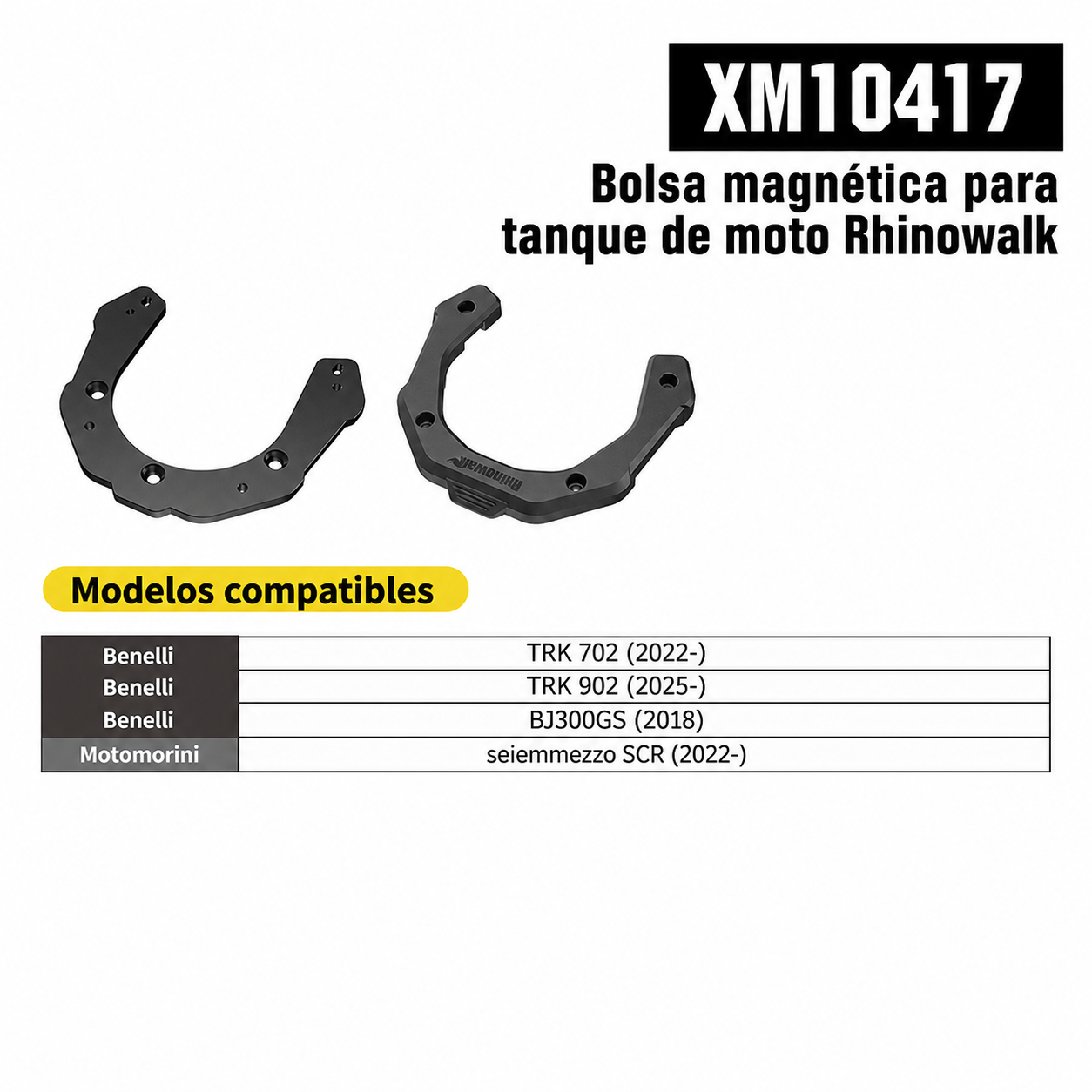 Bolsa magnética para tanque de moto Rhinowalk - 6