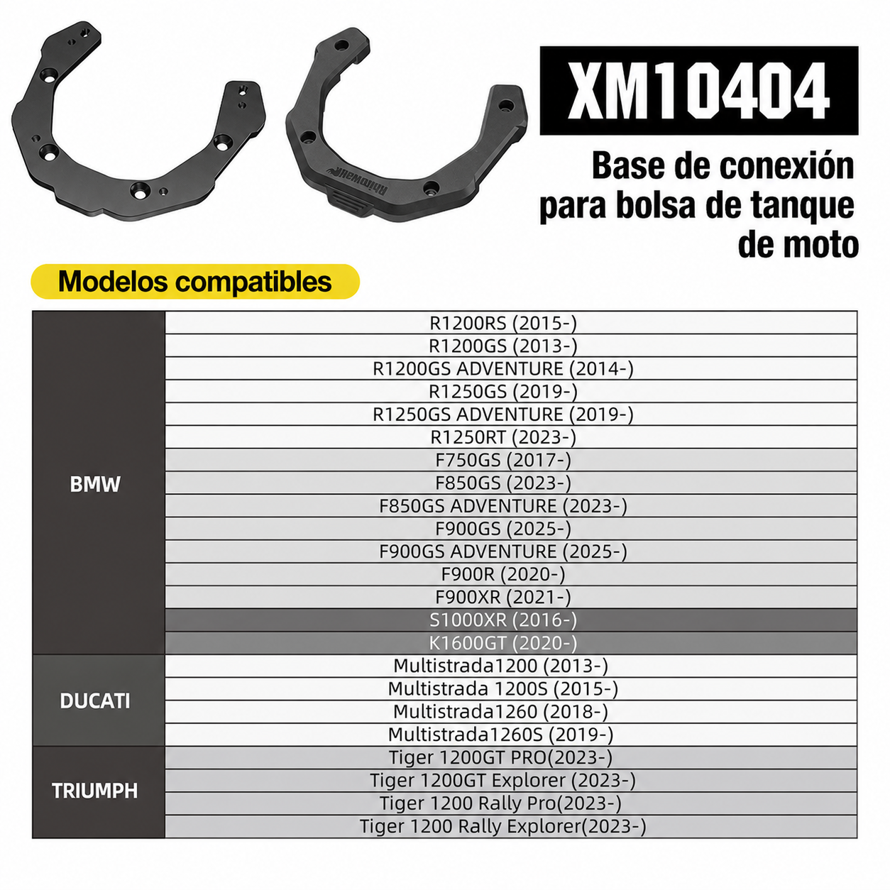 Bolsa magnética para tanque de moto Rhinowalk