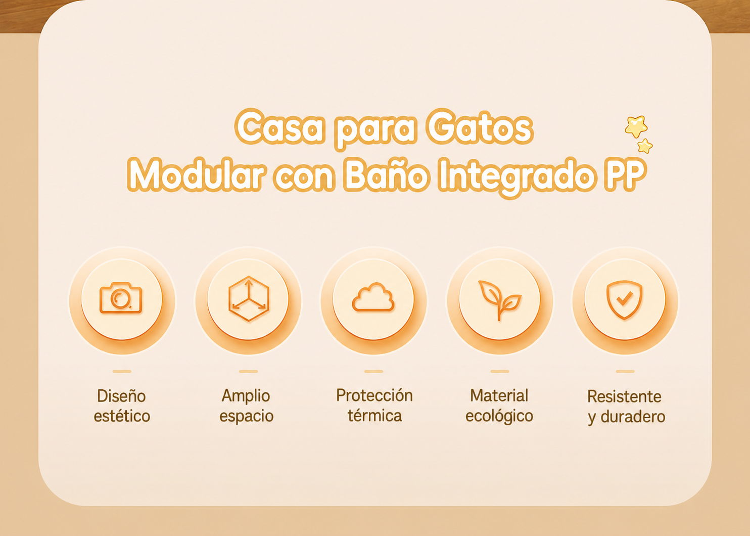 Casa para Gatos Modular con Baño Integrado PP - 13
