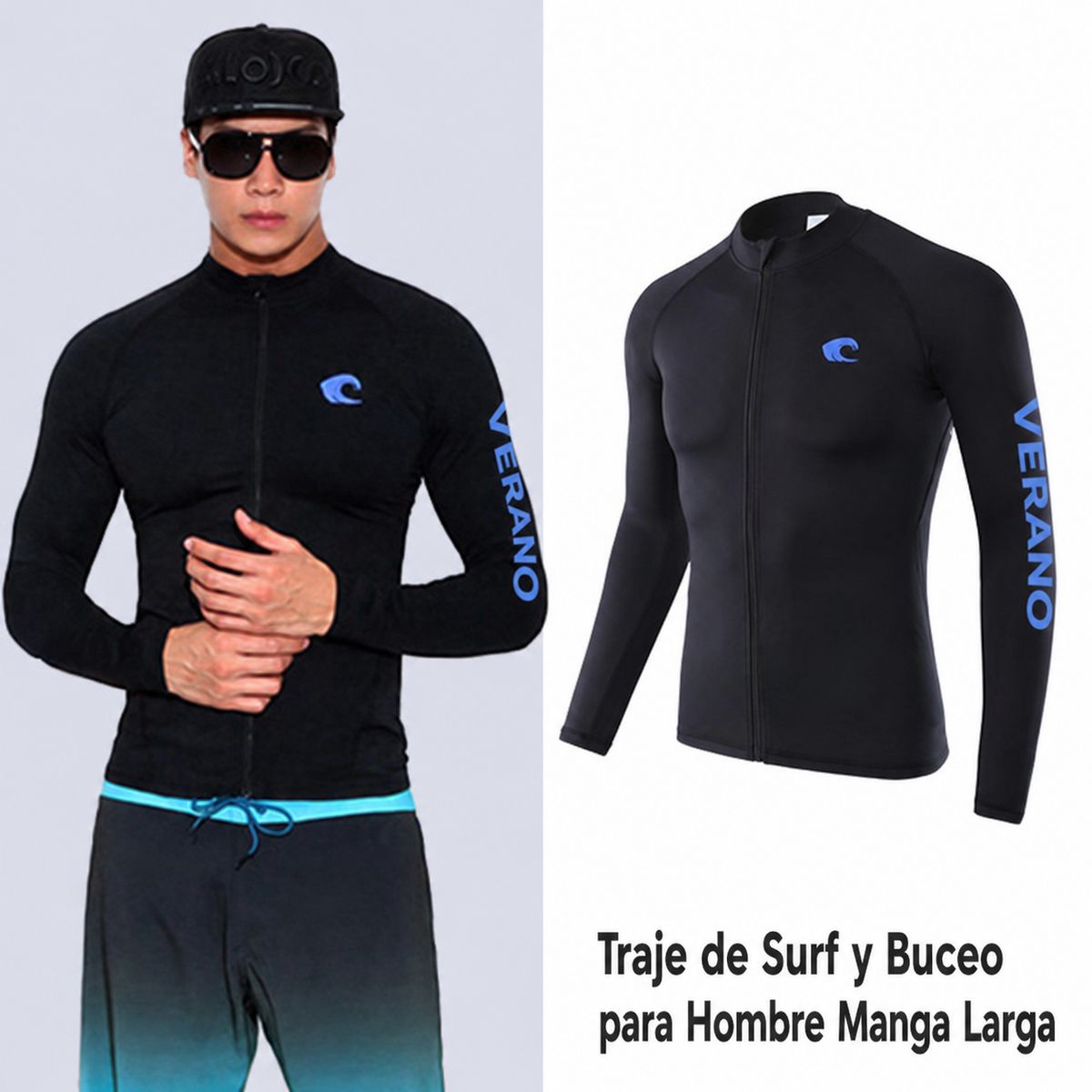 Traje de Surf y Buceo para Hombre Manga Larga