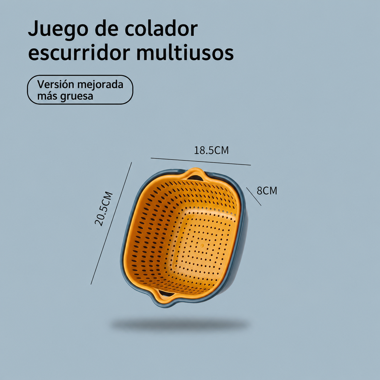 Colador Escurridor de Cocina Set Multiusos Plástico