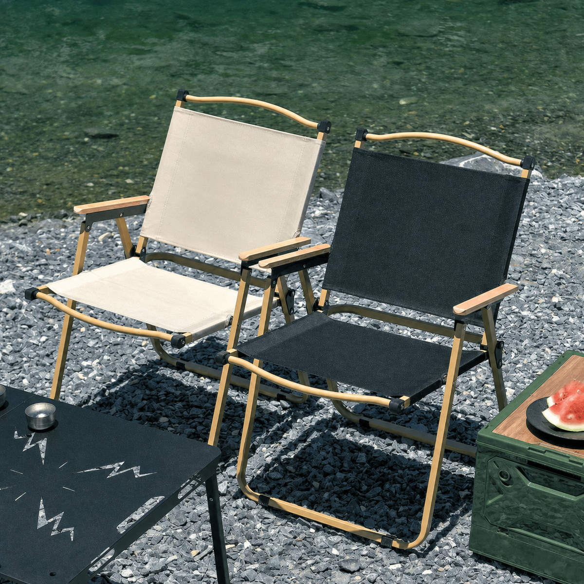 Mesa y Silla Plegable para Camping y Picnic al Aire Libre - 2