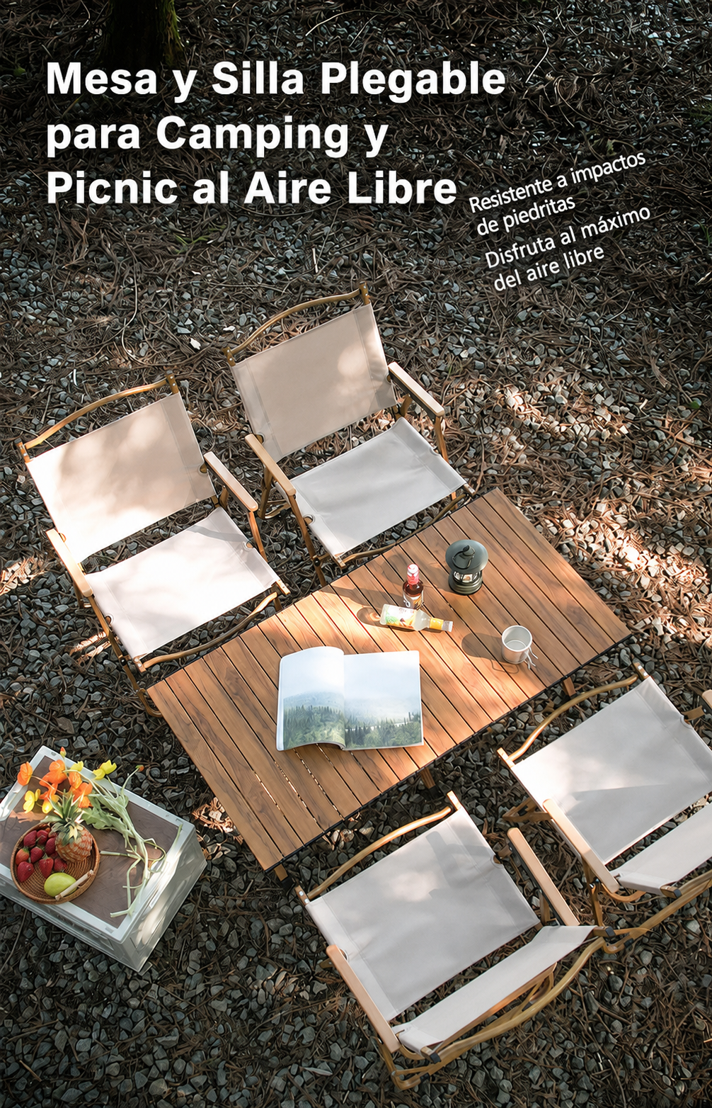 Mesa y Silla Plegable para Camping y Picnic al Aire Libre - 12