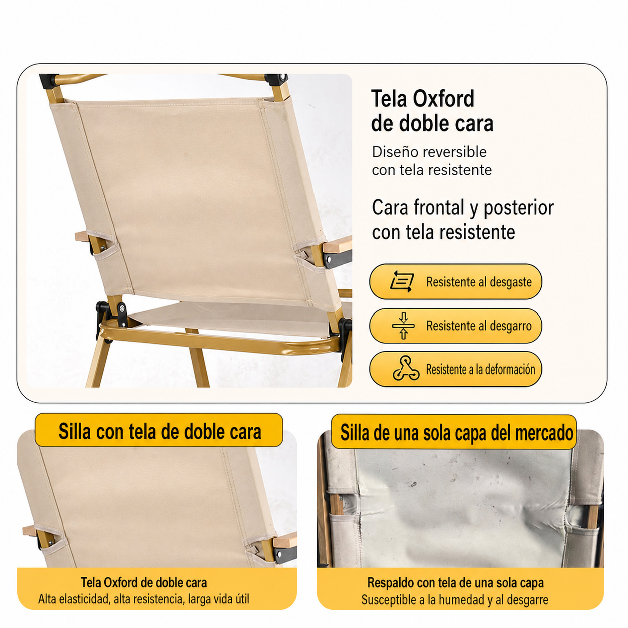 Mesa y Silla Plegable para Camping y Picnic al Aire Libre - 3