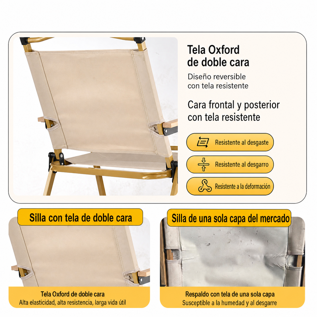 Mesa y Silla Plegable para Camping y Picnic al Aire Libre - 3