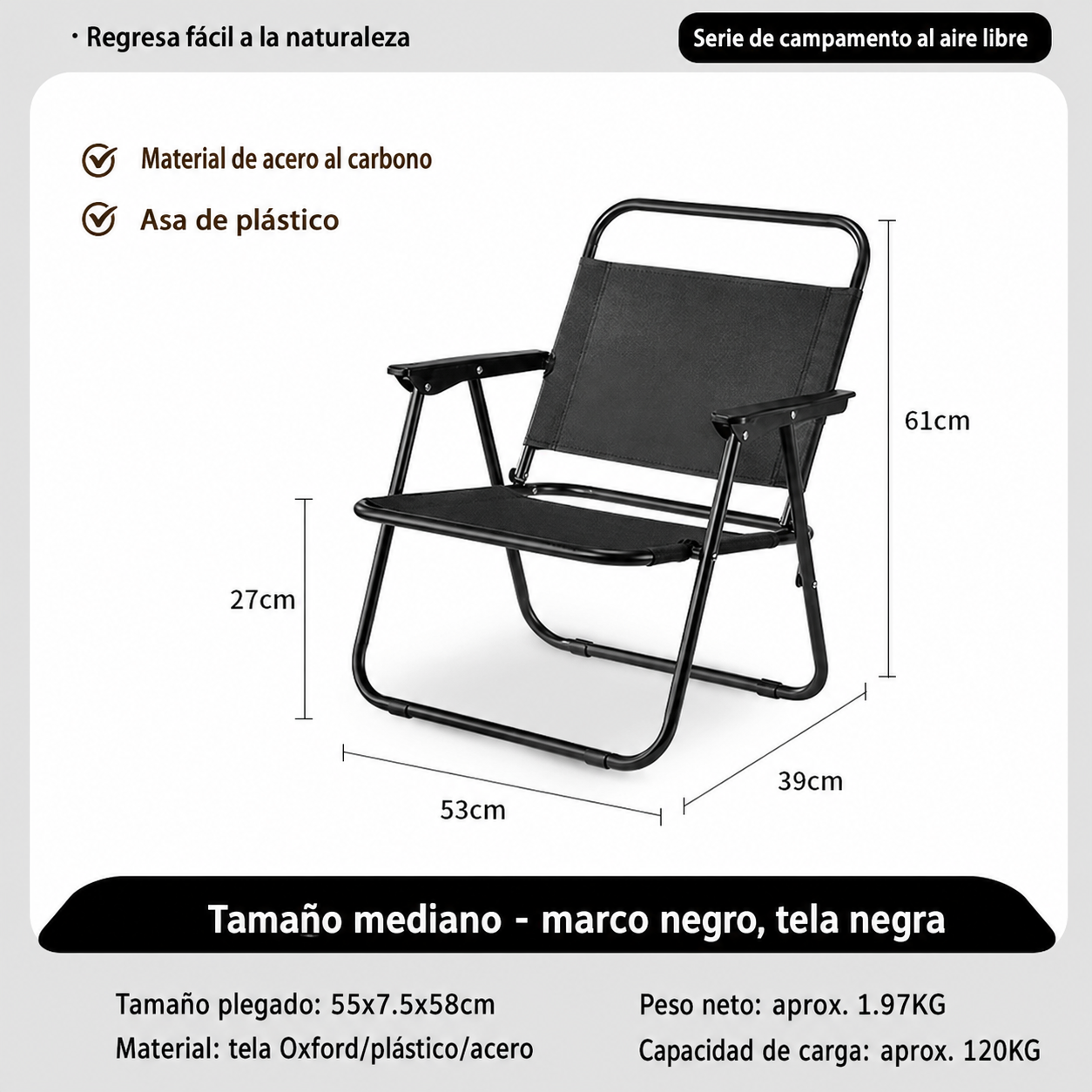 Mesa y Silla Plegable para Camping y Picnic al Aire Libre - 10
