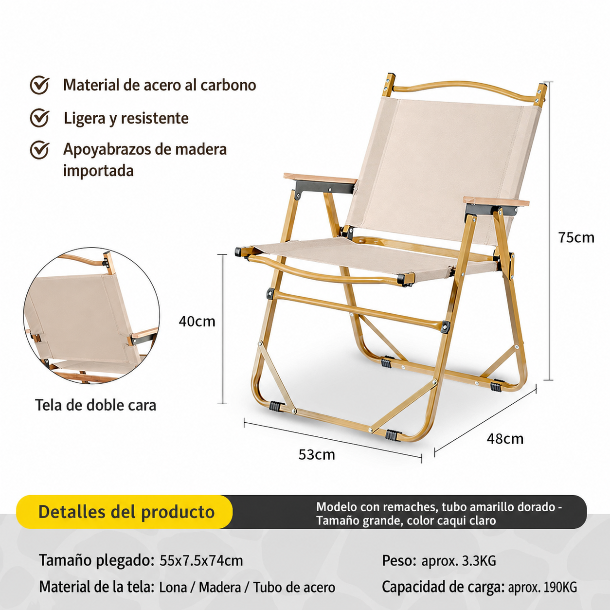 Mesa y Silla Plegable para Camping y Picnic al Aire Libre