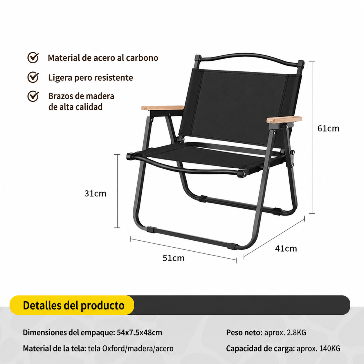 Mesa y Silla Plegable para Camping y Picnic al Aire Libre