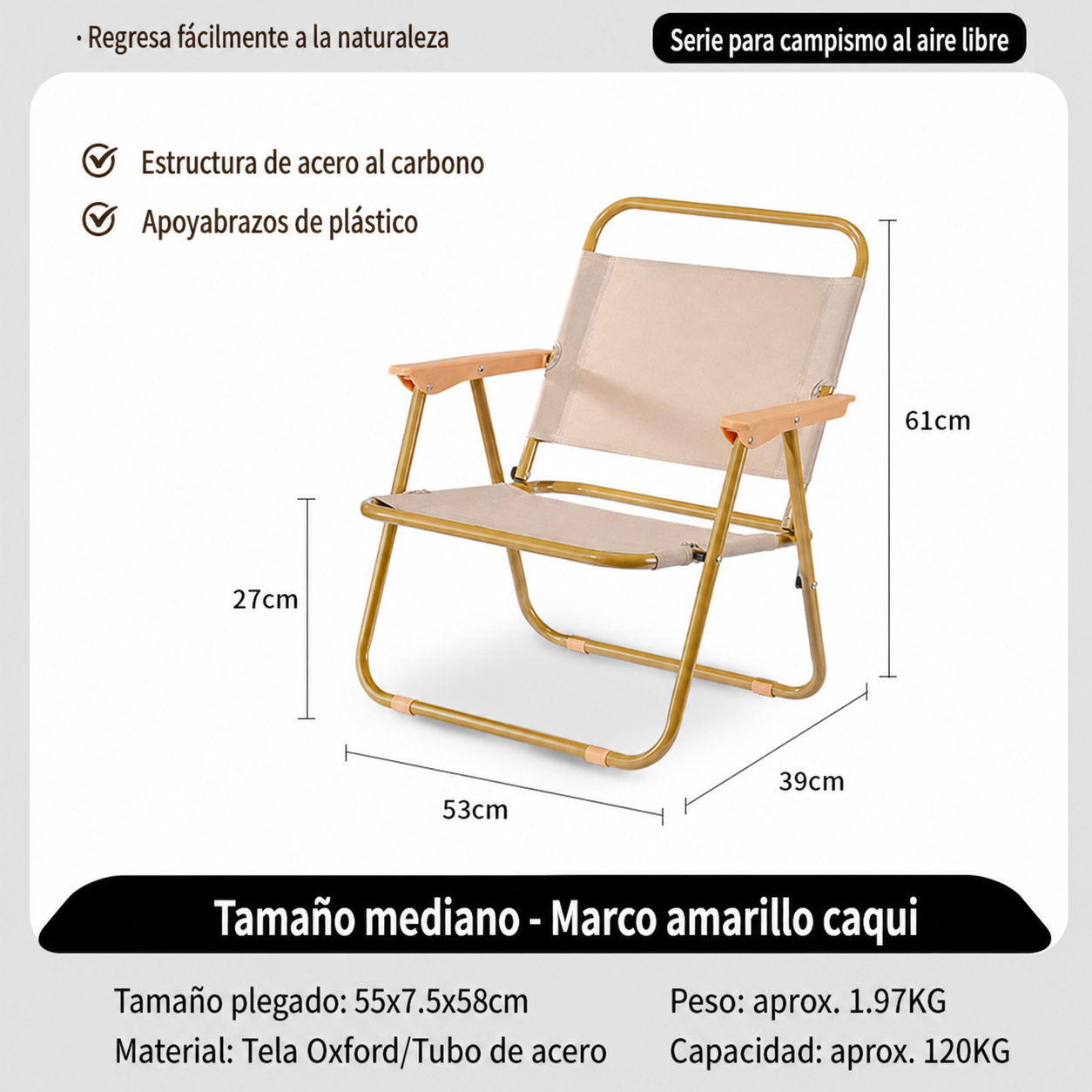 Mesa y Silla Plegable para Camping y Picnic al Aire Libre