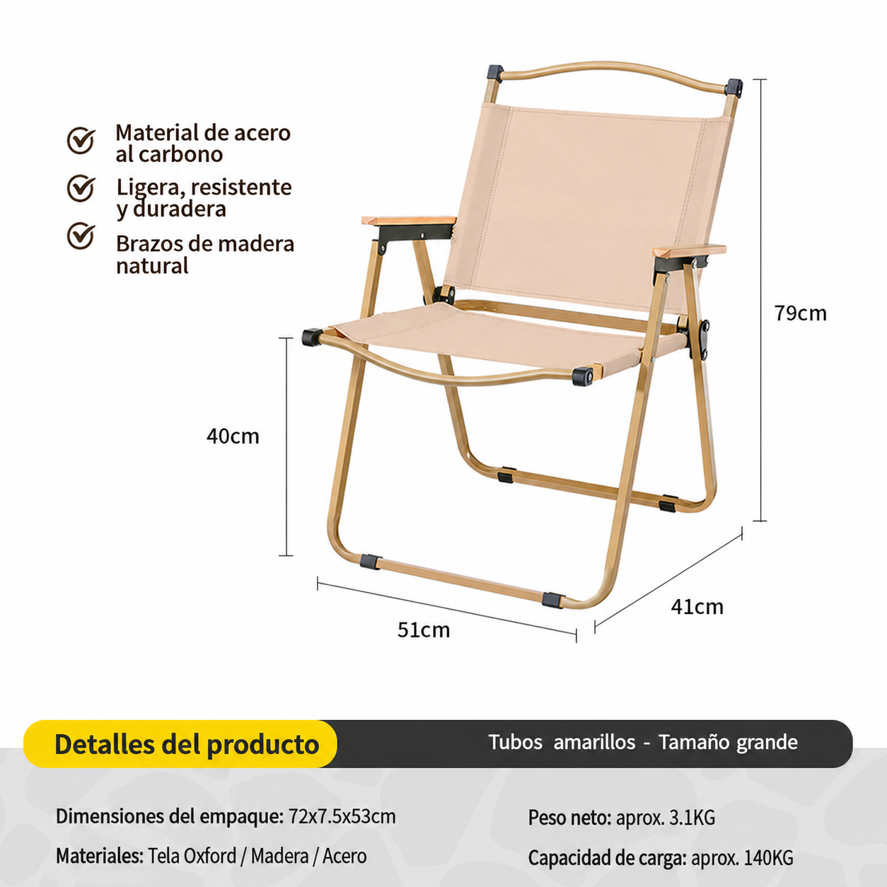 Mesa y Silla Plegable para Camping y Picnic al Aire Libre