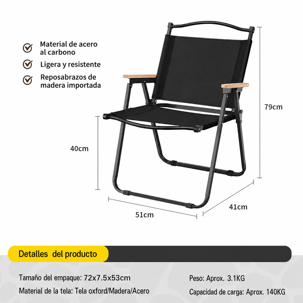 Mesa y Silla Plegable para Camping y Picnic al Aire Libre