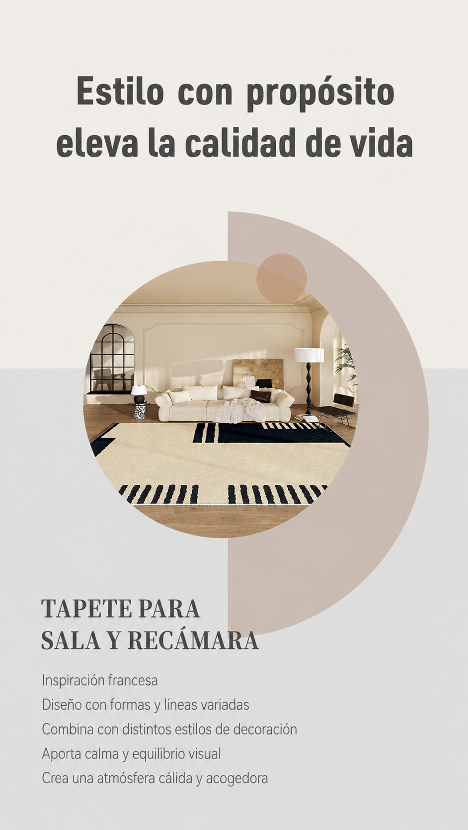 Tapete Estilo Francés para Sala y Recámara - 12