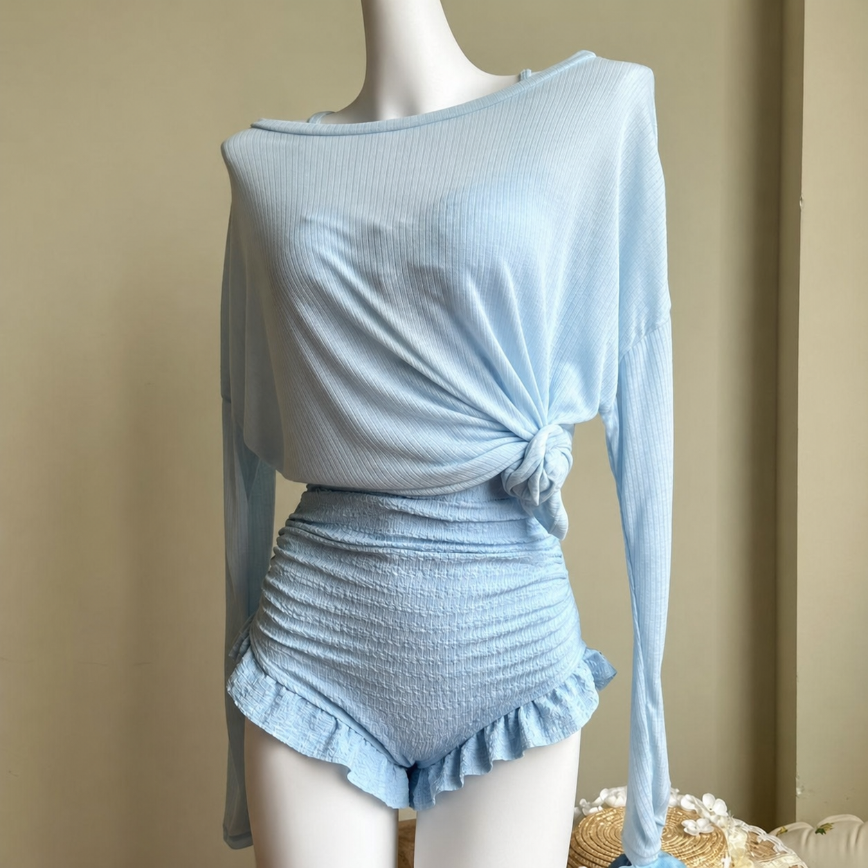 Traje de baño entero para mujer espalda descubierta - 3