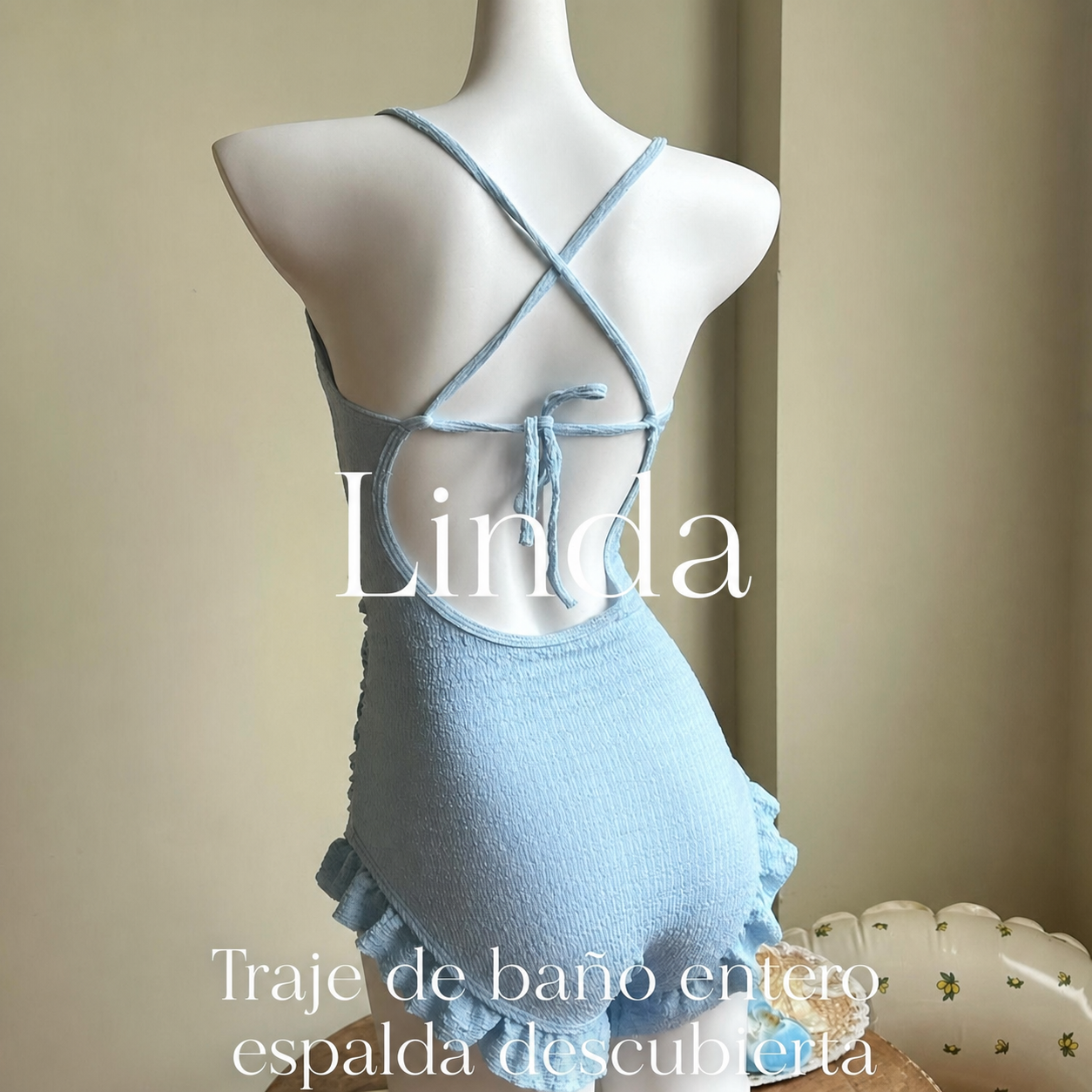 Traje de baño entero para mujer espalda descubierta - 4