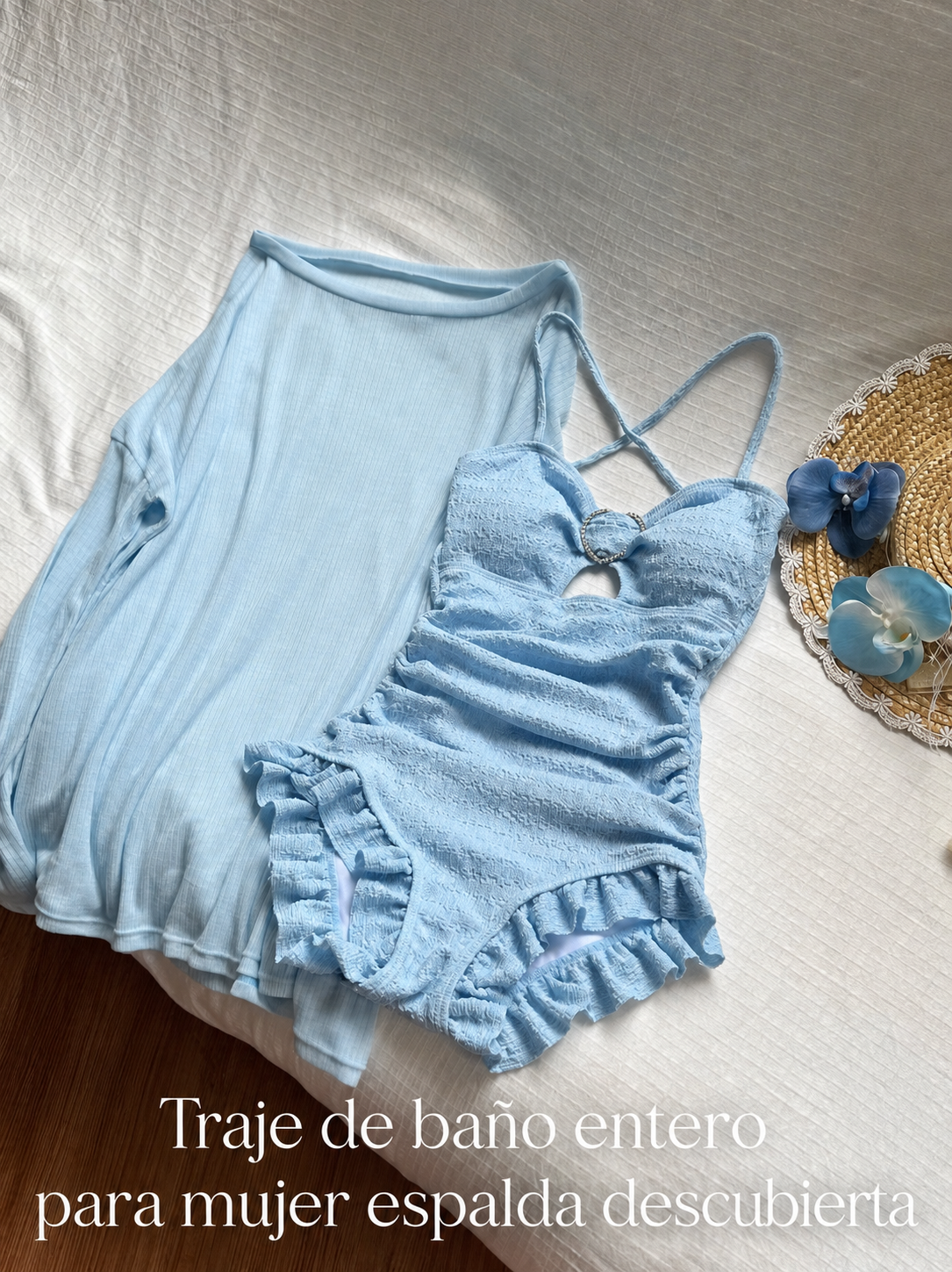 Traje de baño entero para mujer espalda descubierta - 6
