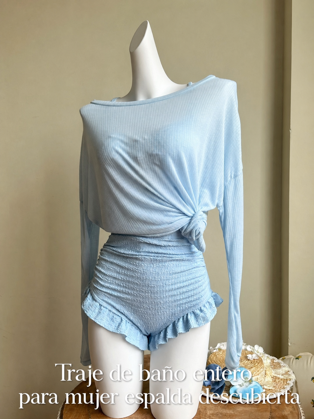 Traje de baño entero para mujer espalda descubierta - 9