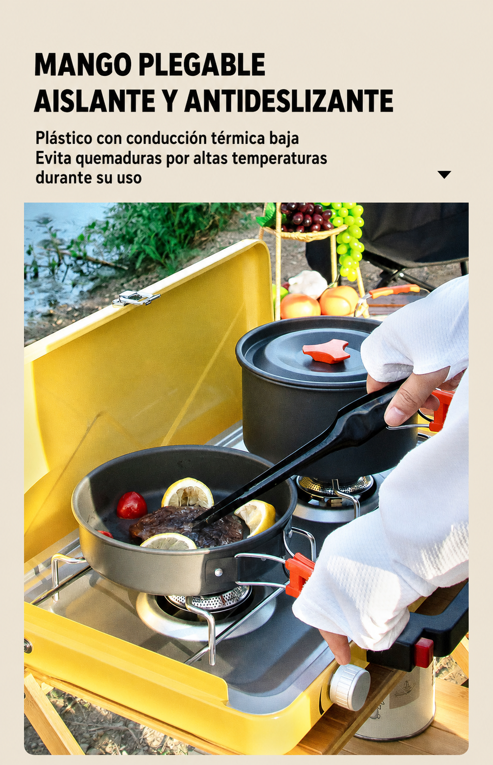 Set de Utensilios de Camping Plegables de Aluminio - 13