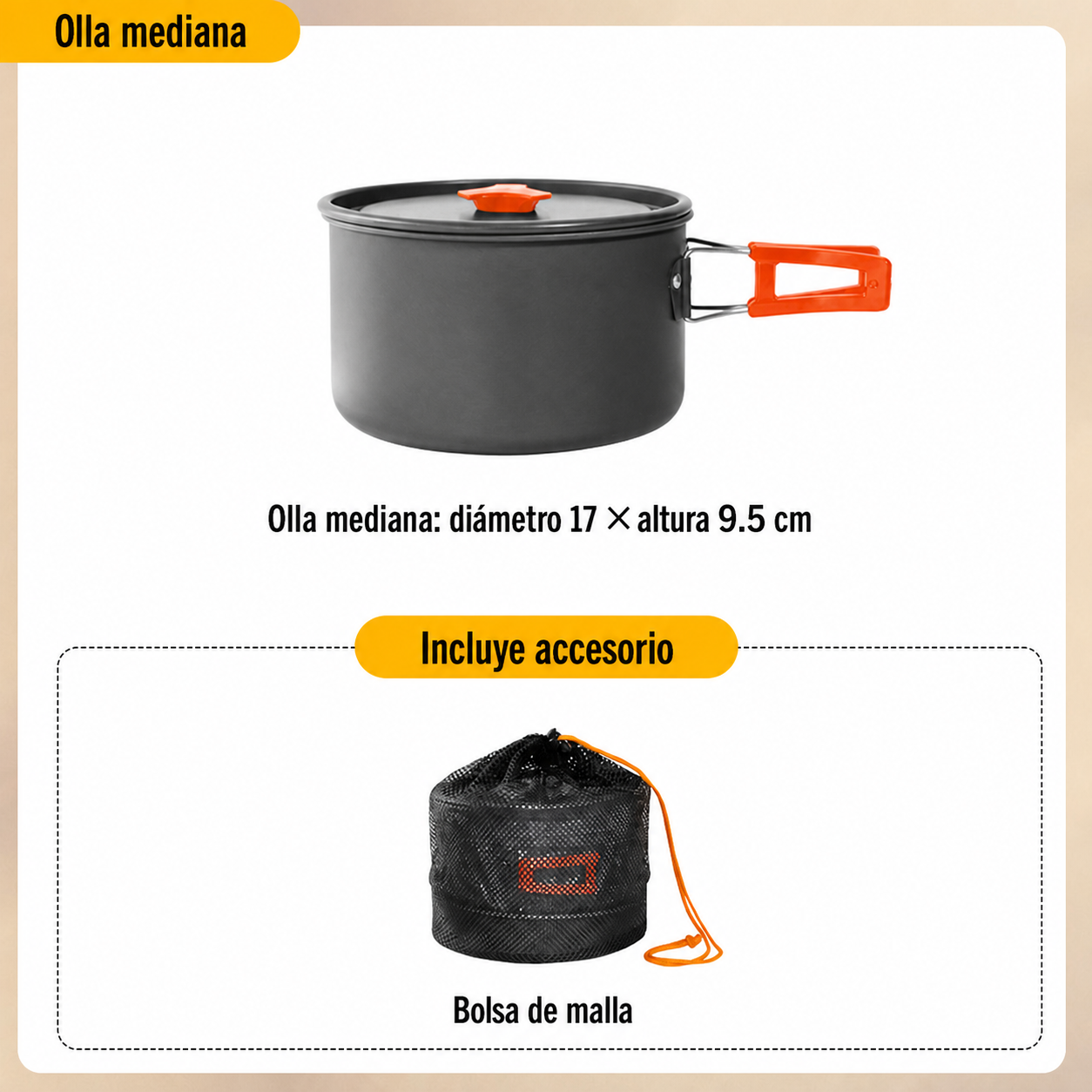 Set de Utensilios de Camping Plegables de Aluminio