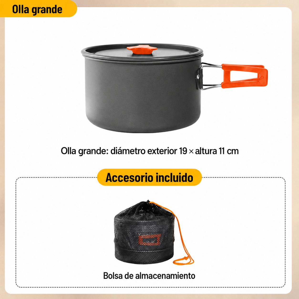Set de Utensilios de Camping Plegables de Aluminio