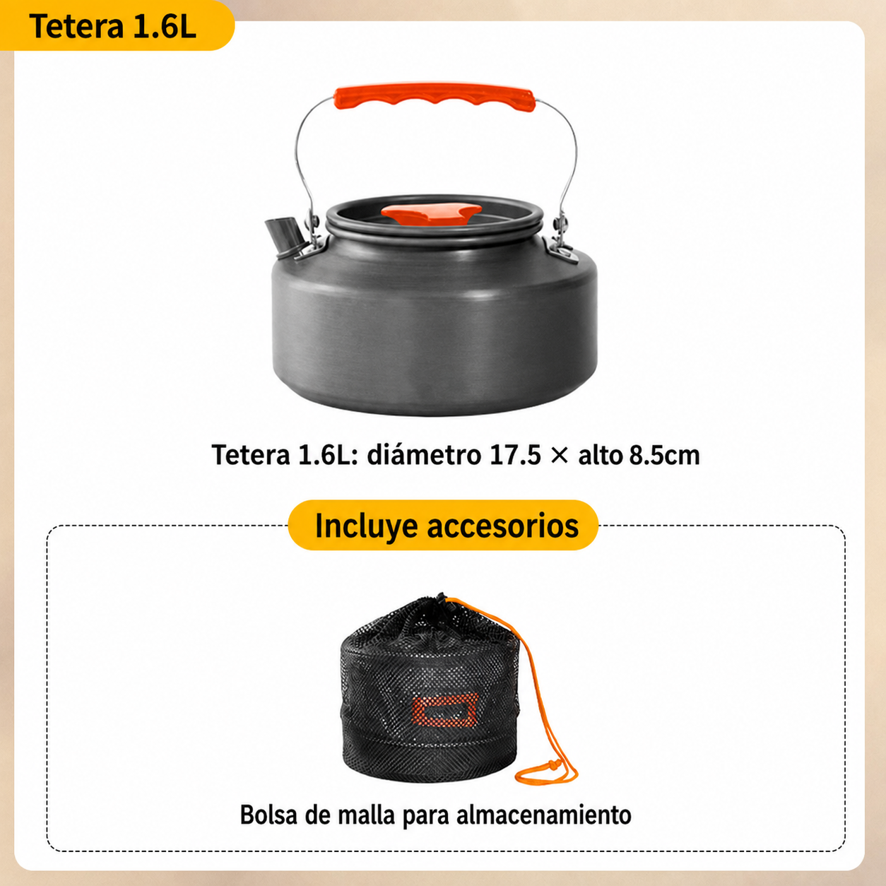 Set de Utensilios de Camping Plegables de Aluminio