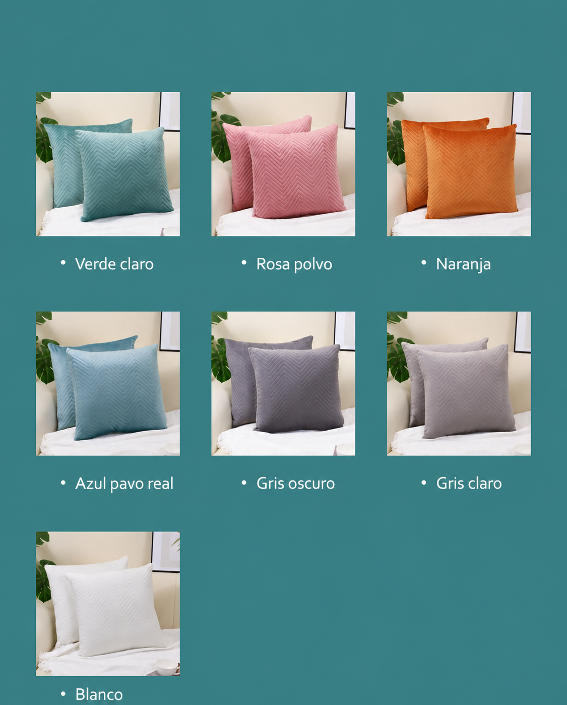 Funda de cojín decorativa de terciopelo 45×45 cm - 13