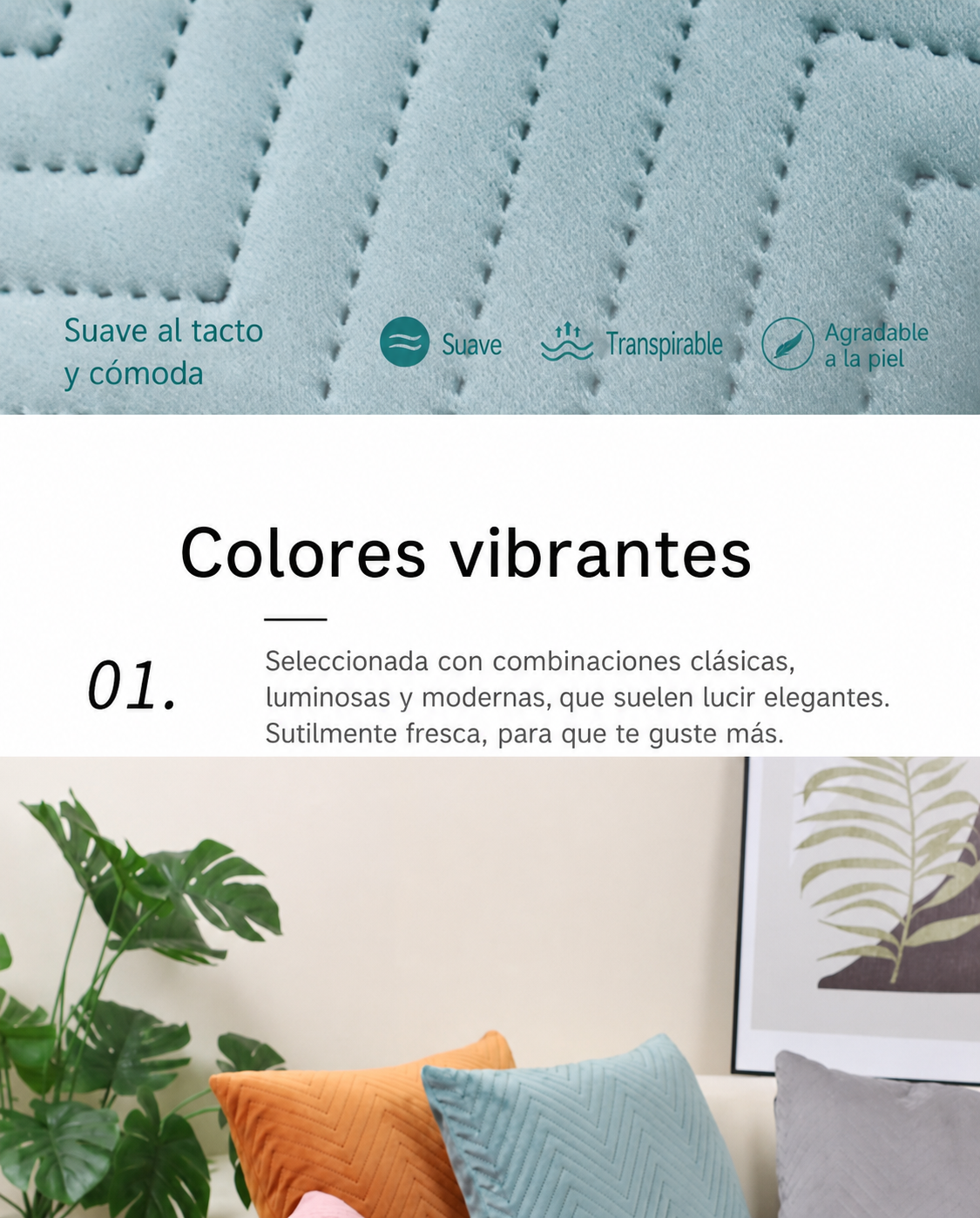 Funda de cojín decorativa de terciopelo 45×45 cm - 15
