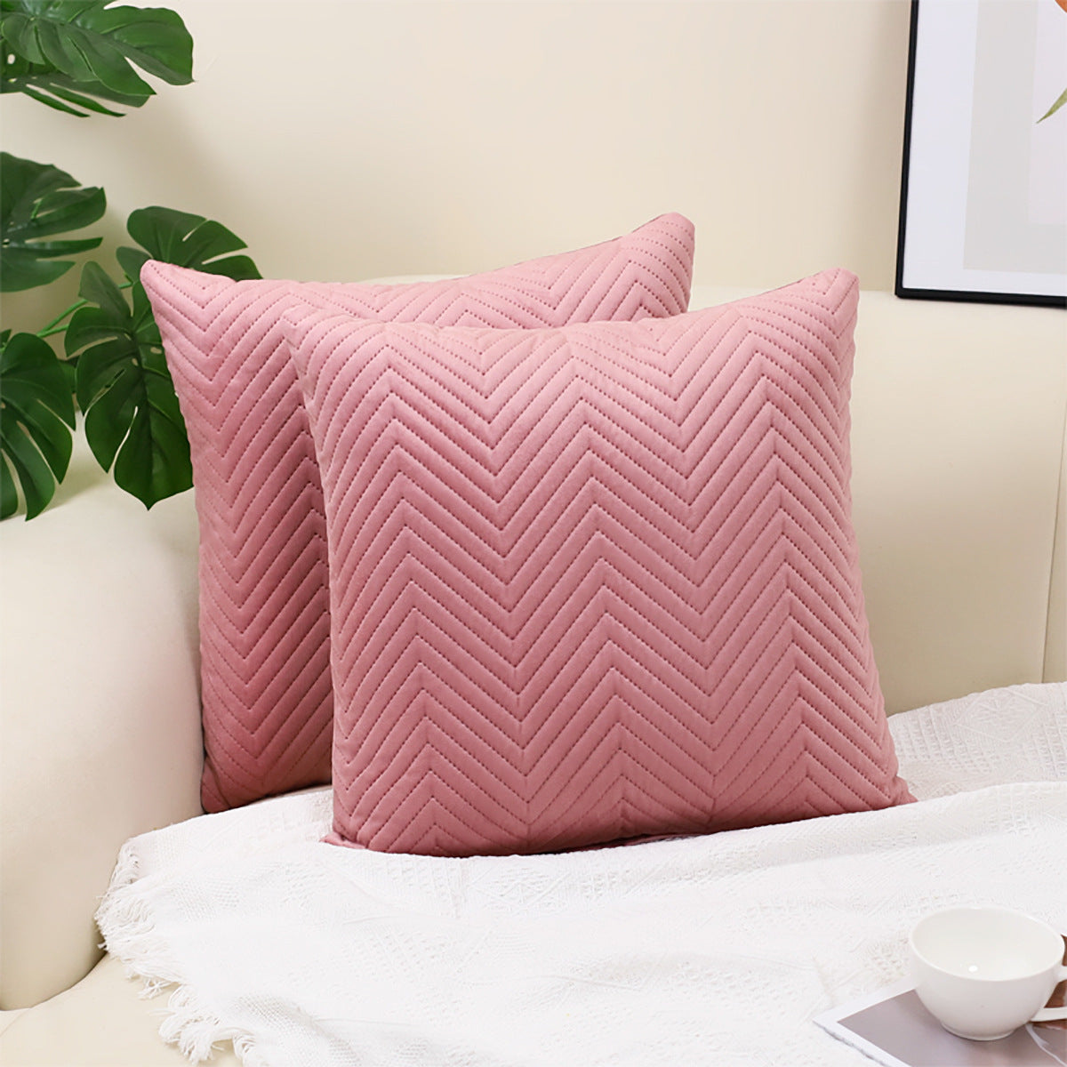 Funda de cojín decorativa de terciopelo 45×45 cm - 6