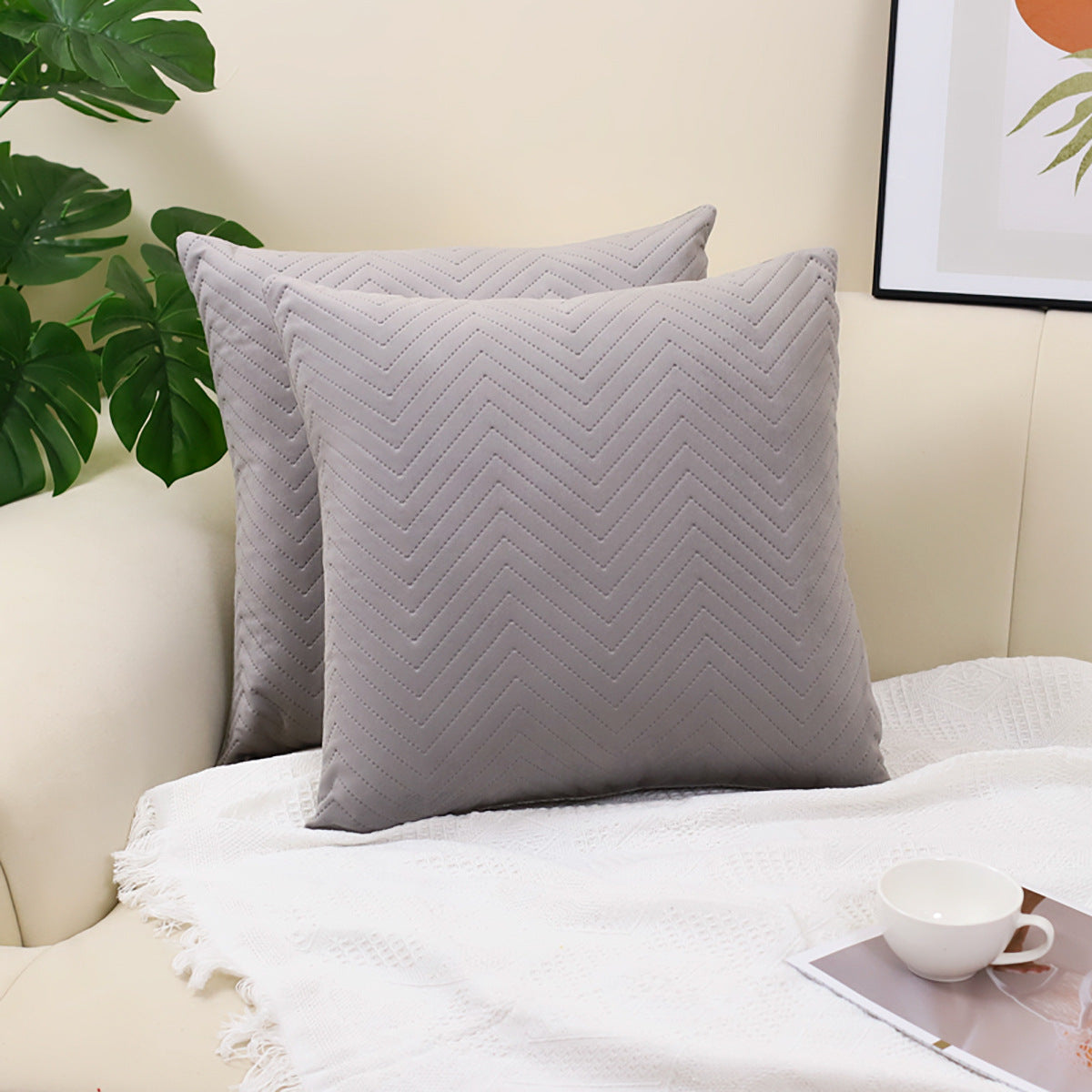 Funda de cojín decorativa de terciopelo 45×45 cm - 8