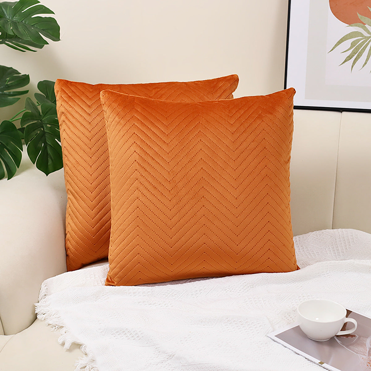 Funda de cojín decorativa de terciopelo 45×45 cm - 10
