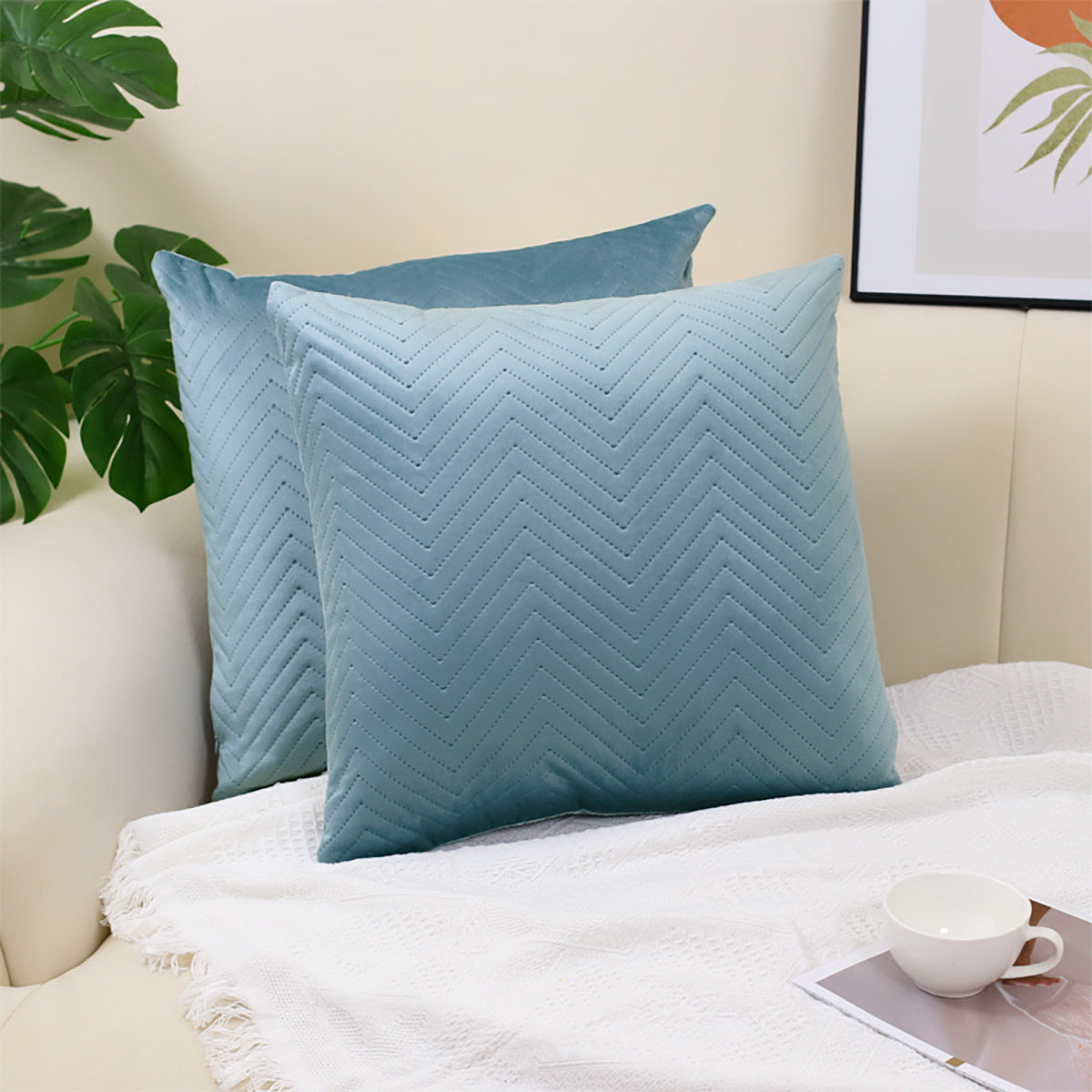 Funda de cojín decorativa de terciopelo 45×45 cm