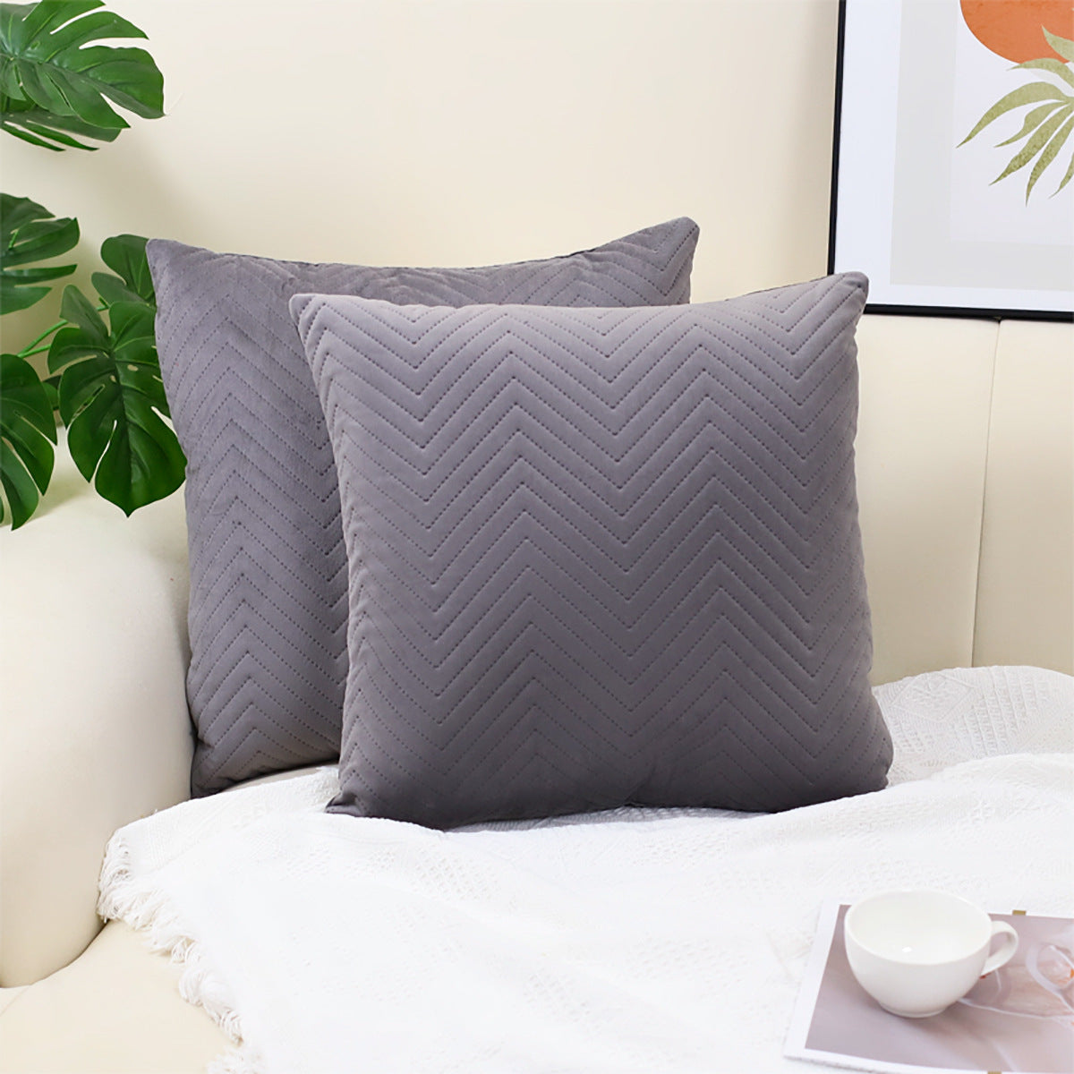 Funda de cojín decorativa de terciopelo 45×45 cm