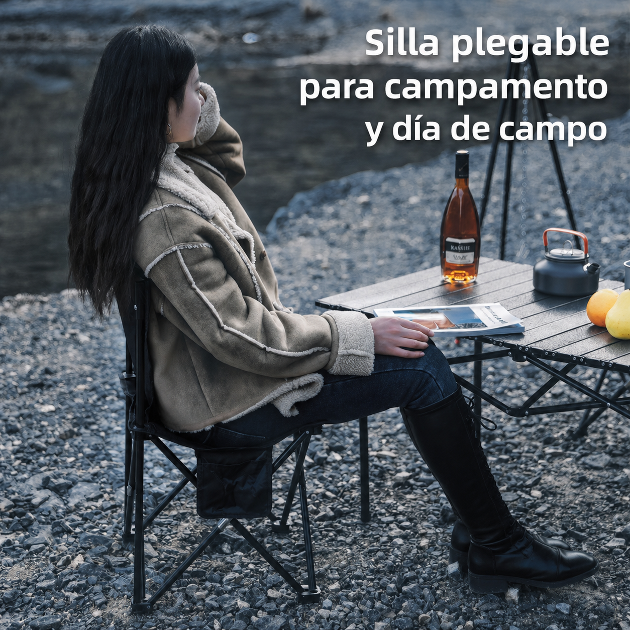 Silla Plegable para Camping y Picnic con Bolsa - 3