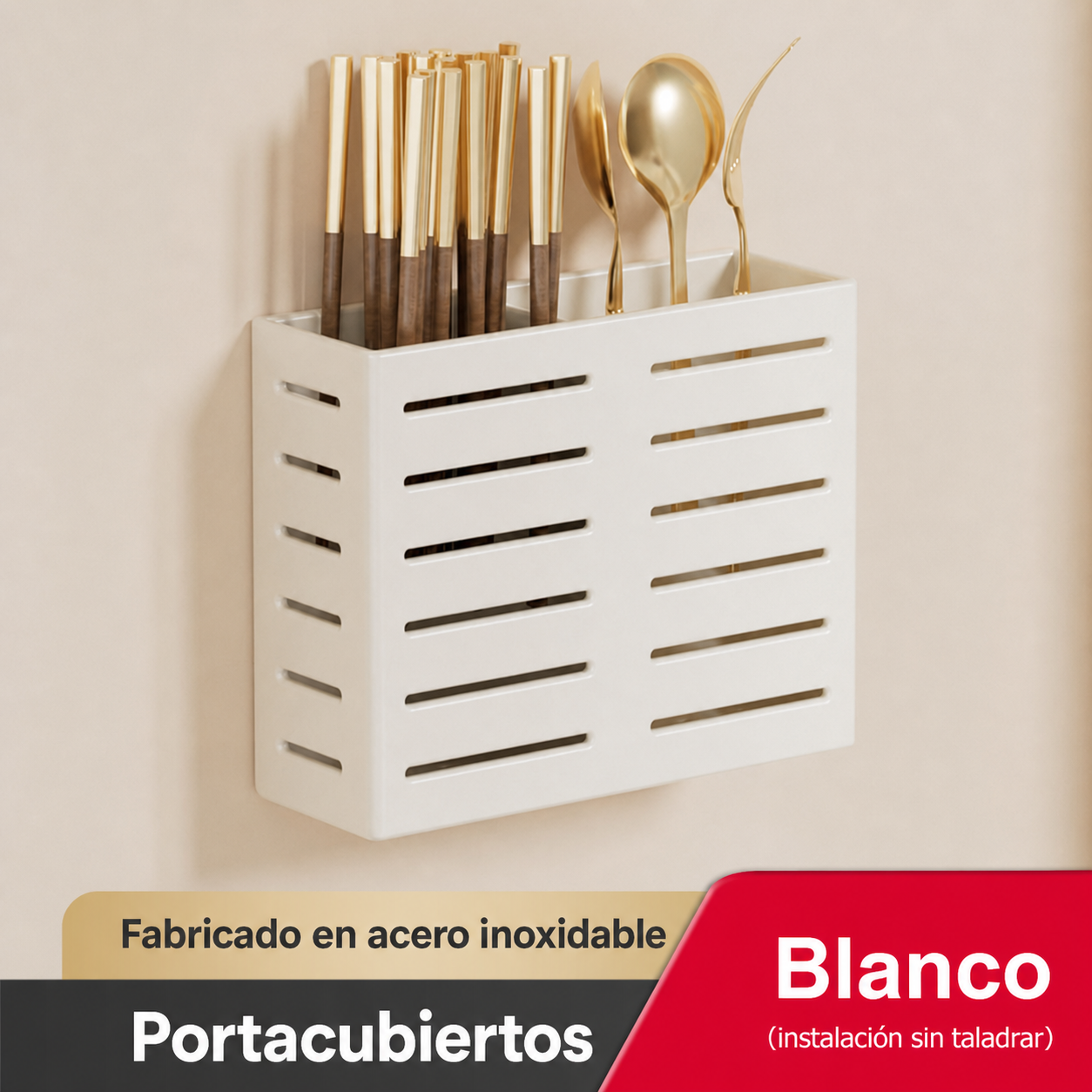 Repisa de cocina de aluminio sin taladrar, montaje en pared