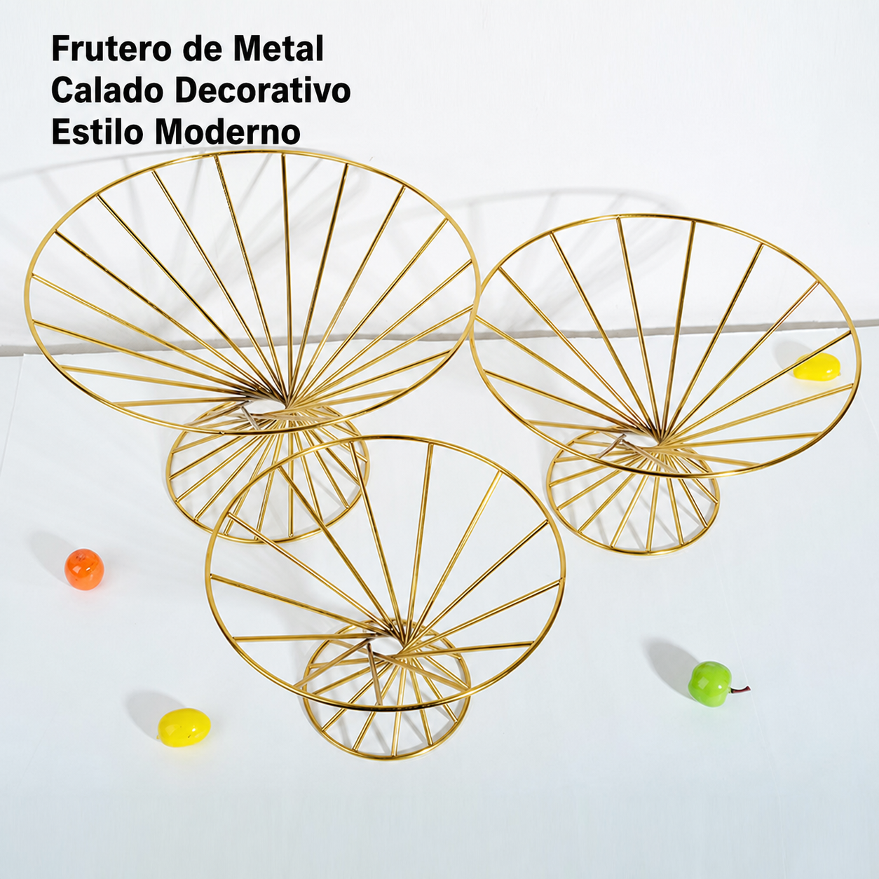 Frutero de Metal Calado Decorativo Estilo Moderno - 2