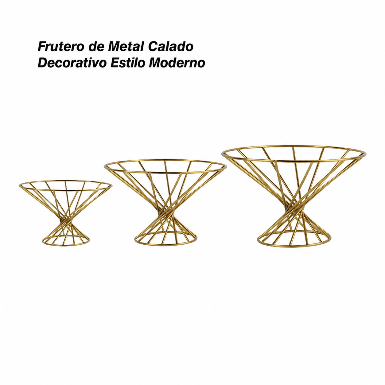 Frutero de Metal Calado Decorativo Estilo Moderno - 5