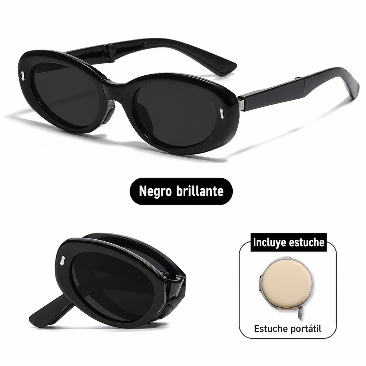 Lentes de Sol Polarizados Plegables Ojo de Gato UV400 - 7