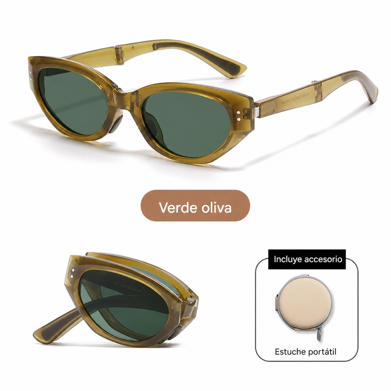 Lentes de Sol Polarizados Plegables Ojo de Gato UV400