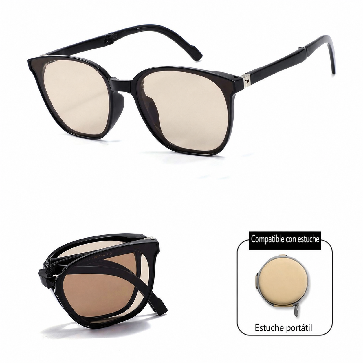 Lentes de Sol Polarizados Plegables Ojo de Gato UV400
