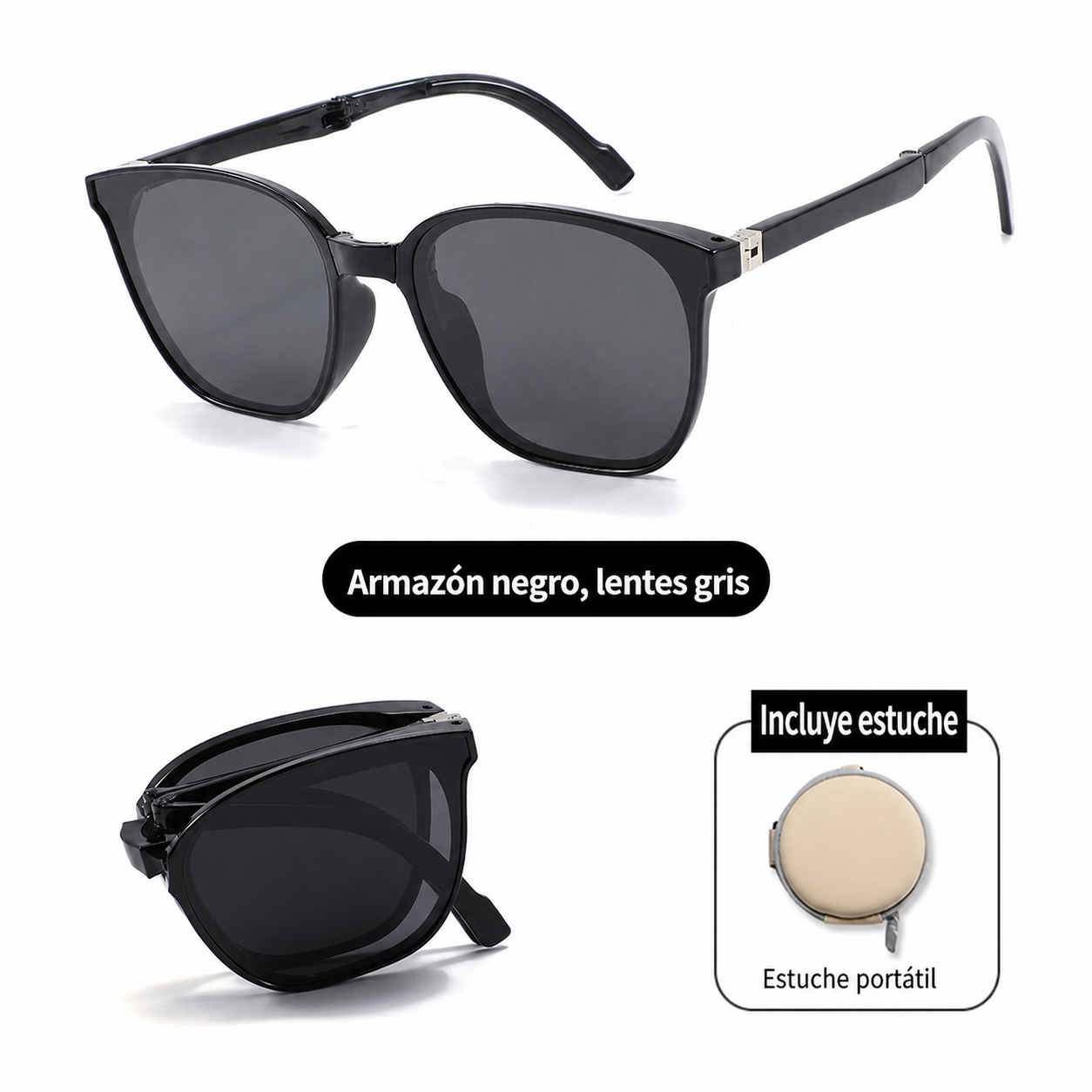 Lentes de Sol Polarizados Plegables Ojo de Gato UV400